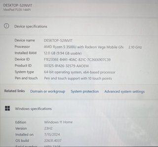 Portatil lenovo ideapad flex tactil