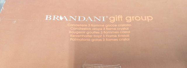 Candeliere candelabro a tre gocce in cristallo