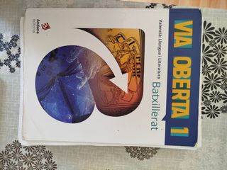 Libro de texto valenciano, 1° bachiller.