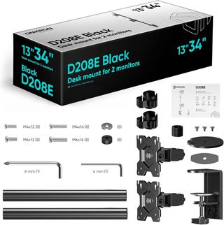 ONKRON D208E Supporto Doppio per 2 Monitor 13-34"