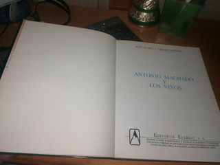 Libro: ANTONIO MACHADO Y LOS NIÑOS 