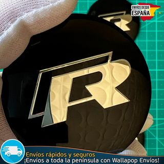 X4 Emblemas R Line 56mm Volkswagen Tapacubos Bujes