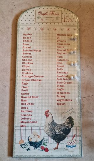 Lavagna cucina metallo