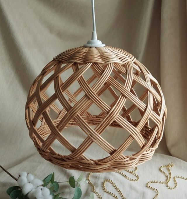 Lámpara colgante de mimbre eco. 