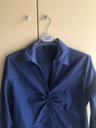 Camicia blu scollo a V basic OVS donna L
