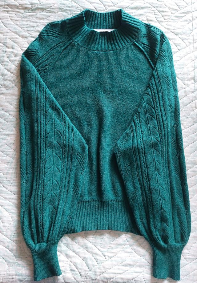 Maglioncino verde smeraldo "Diamond"