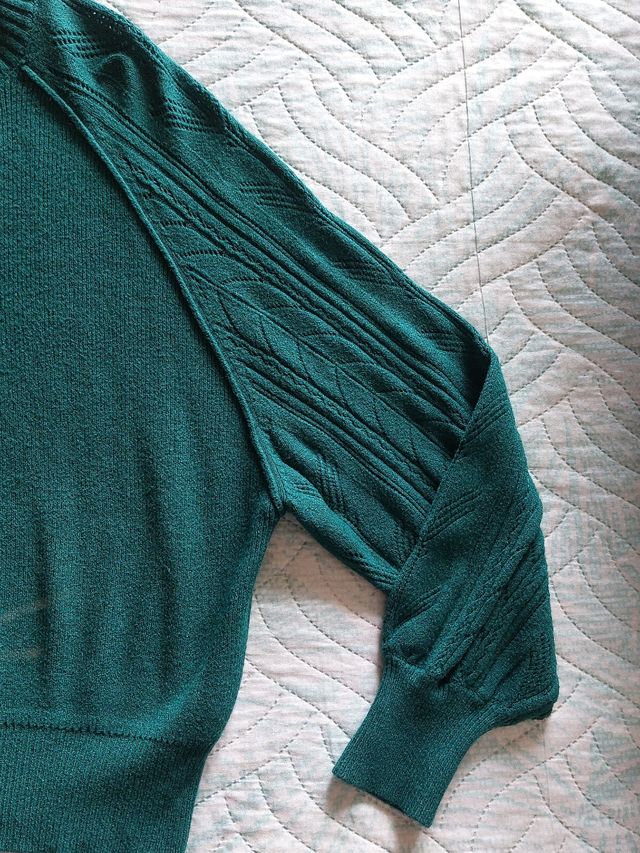 Maglioncino verde smeraldo "Diamond"