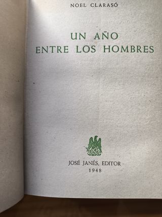 Libro UN AÑO ENTRE LOS HOMBRES