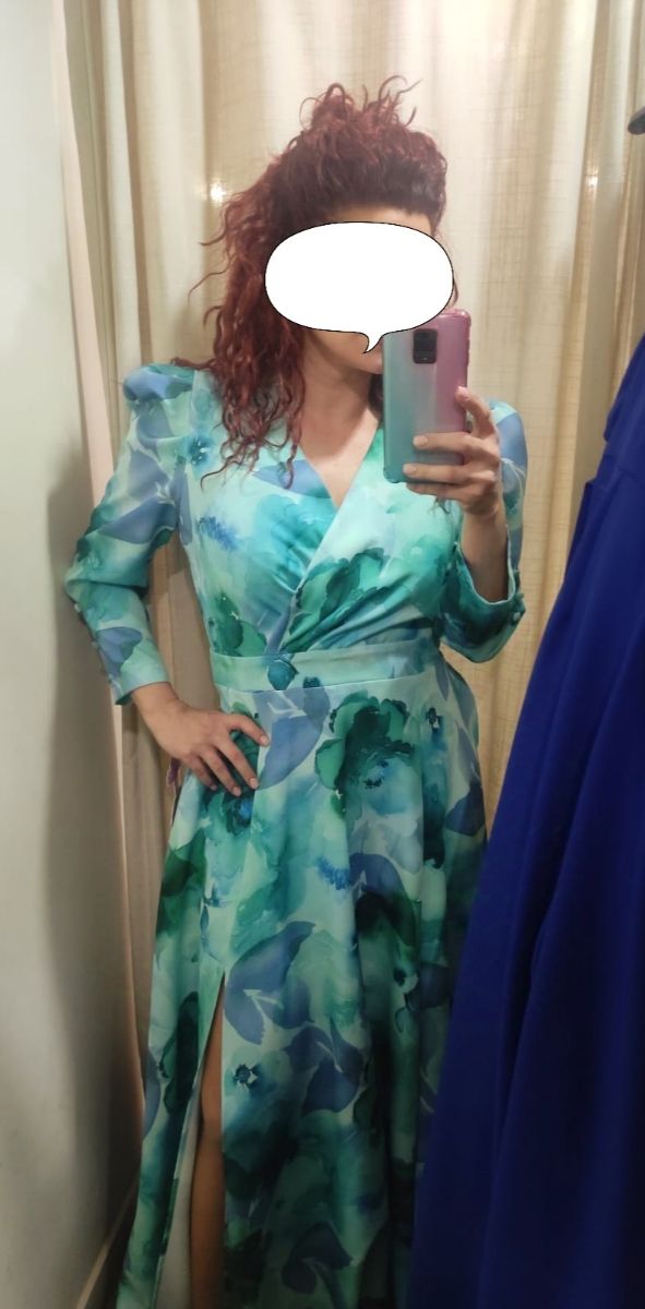 Vestido invitada boda agua marina