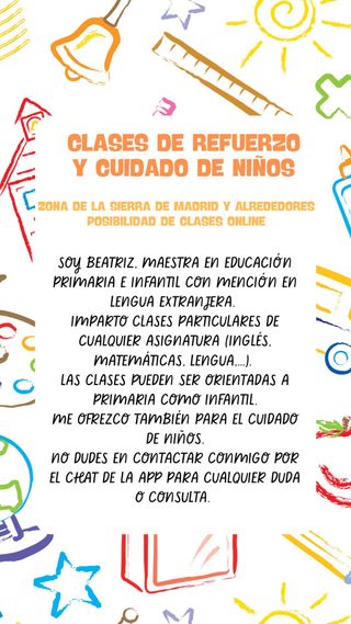 Clases particulares y cuidado de niños