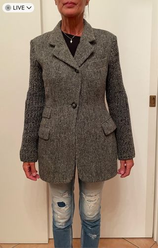 Giacca con maniche in lana