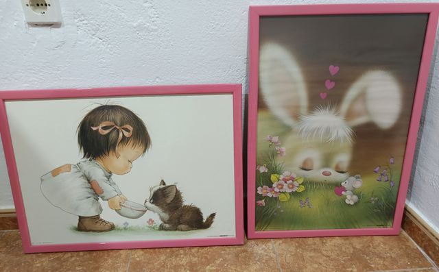 Conjunto cuadros dormitorio niña