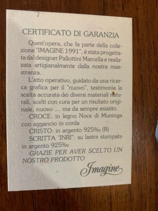 Crocifisso ( Designer Pallottini Marcella)