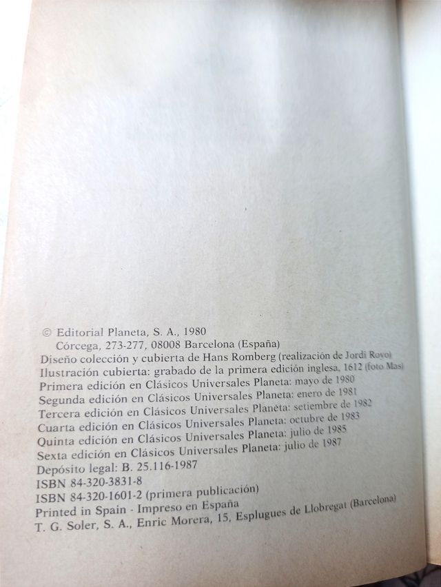 Libro Don Quijote de la Mancha