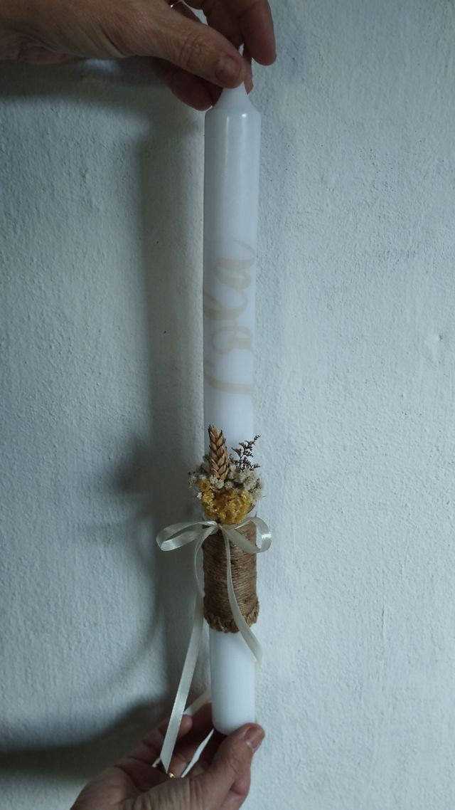 Vela de batismo personalizada