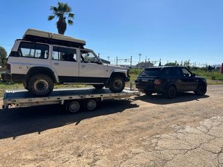 Transporte de caravanas, coches, furgonetas, grua