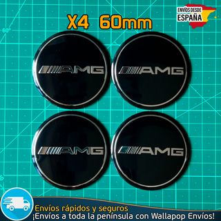 X4 Emblemas 60mm AMG Mercedes Benz Tapacubos