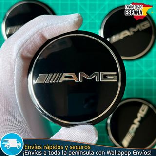X4 Emblemas 60mm AMG Mercedes Benz Tapacubos