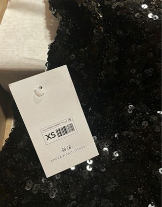 Vestido negro lentejuelas 