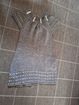 Miniabito donna senza maniche in maglia