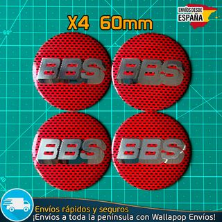 X4 Emblemas BBS 60mm Pegatinas Tapacubos Llantas