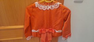 Corpiño fallera niña manga larga naranja