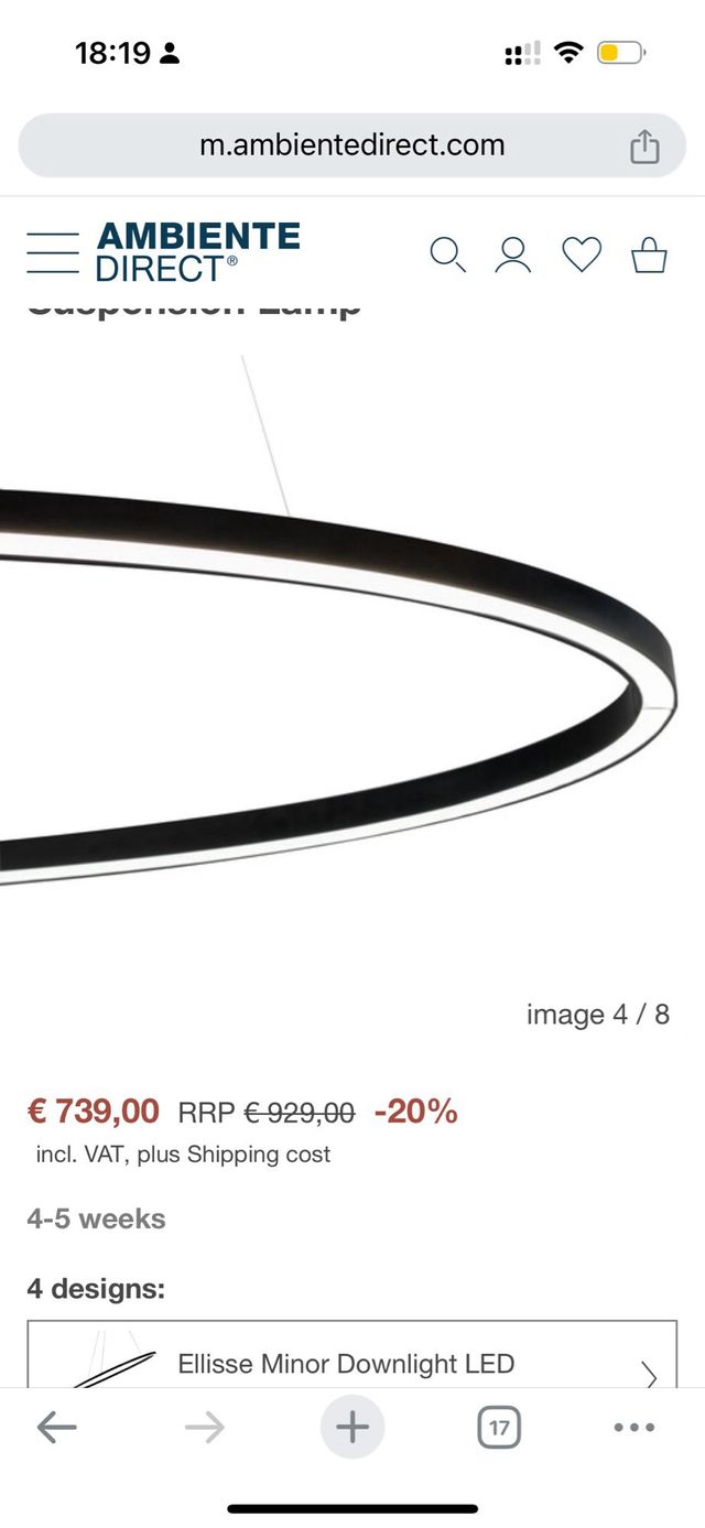 Elisse Minor downlight led suspension