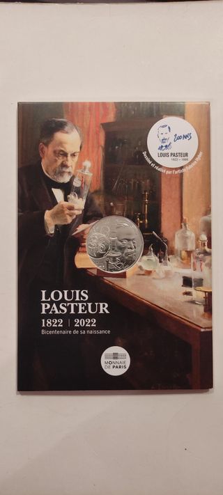 Francia 2022 moneda plata 10€ Louis Pasteur