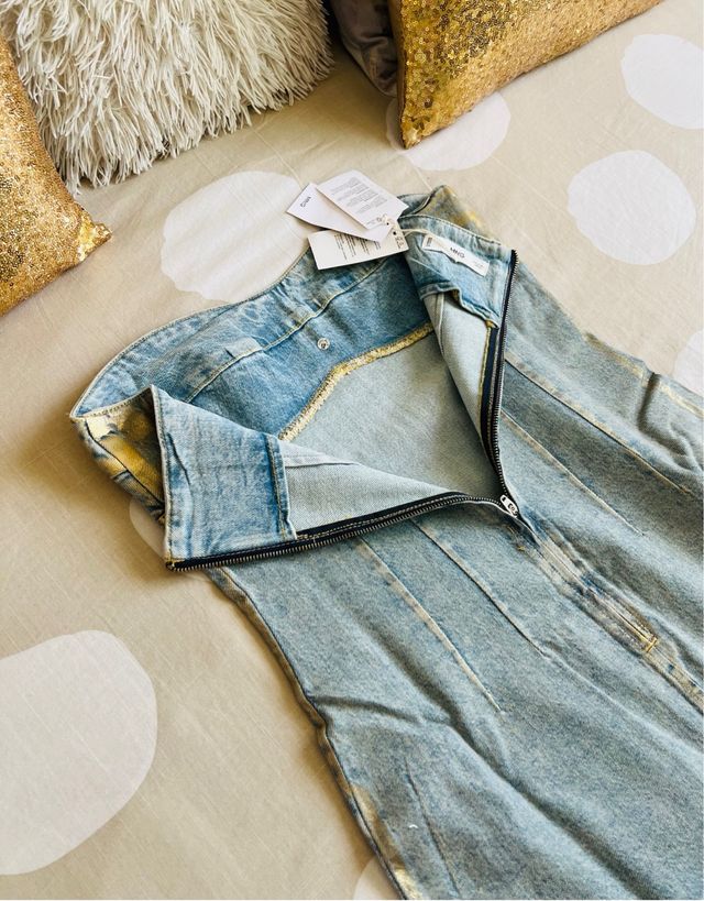 Vestido vaquero foil