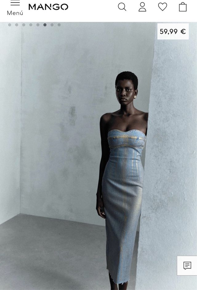 Vestido vaquero foil