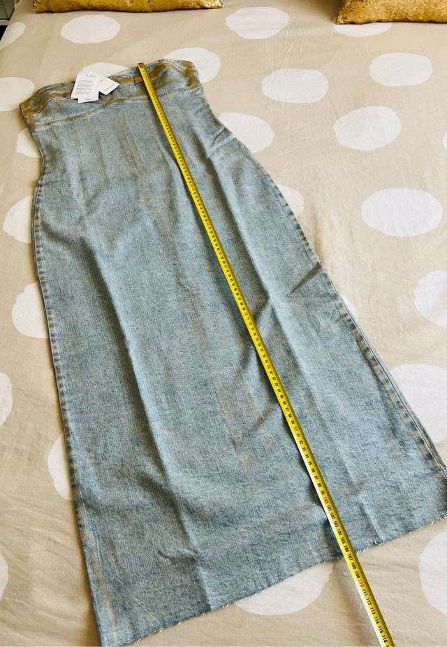 Vestido vaquero foil