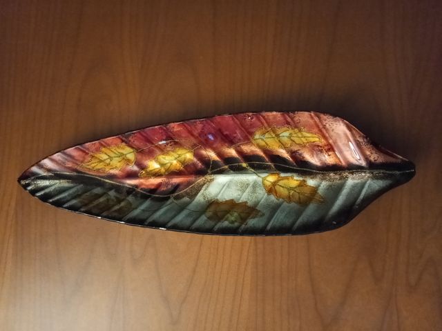 Centrotavola a foglia vintage