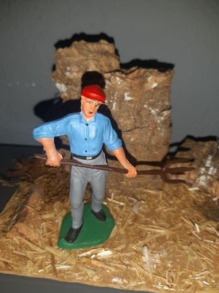 Lote figuras Oliver para Belen.Pastor/agricultor.