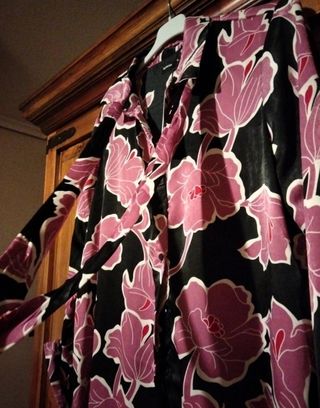 Vestido camisero satinado talla L / XL