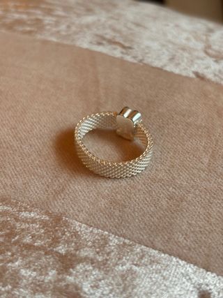 Anillo mesh de plata TOUS