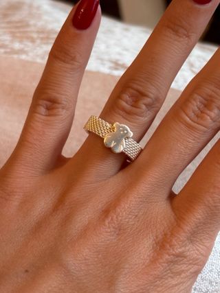 Anillo mesh de plata TOUS