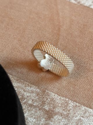 Anillo mesh de plata TOUS