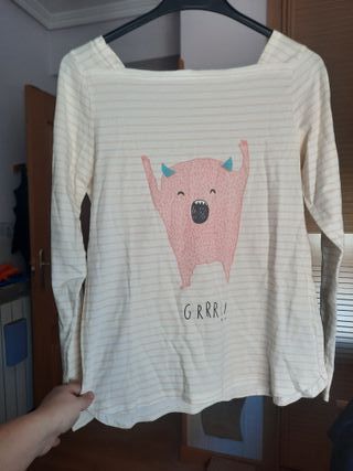 Camiseta manga larga de pijama con dibujo