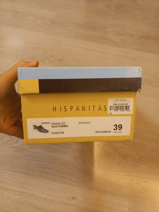 Zapato sandalia de piel con tacón 39