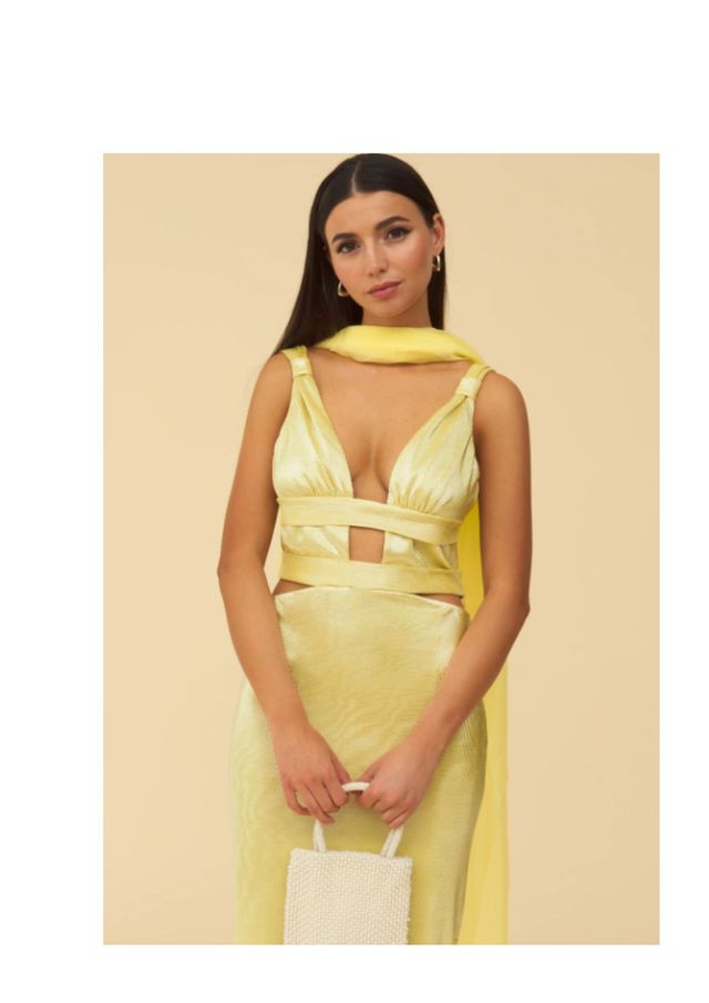 Vestido lady pipa amarillo Aurelia