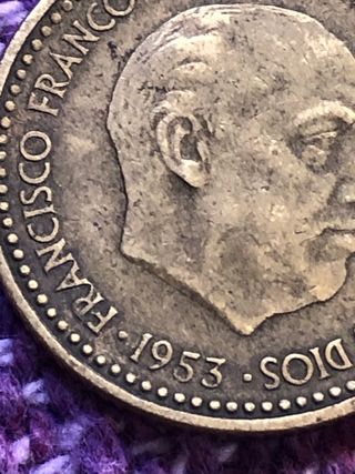Moneda de 1 peseta-España/Año 1953