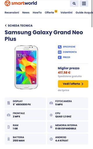 Samsung Galaxy Grand Neo Plus vintage