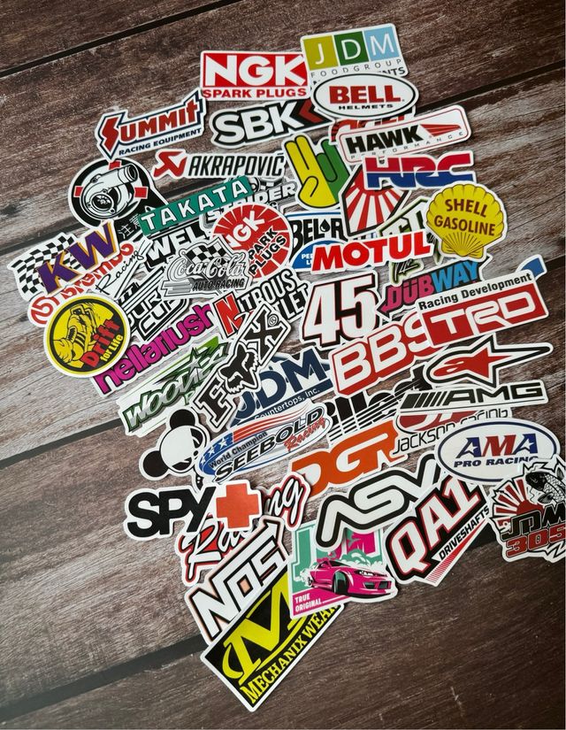 LOTE PEGATINAS RACING MOTOR COCHE MOTOS MULTIMARC