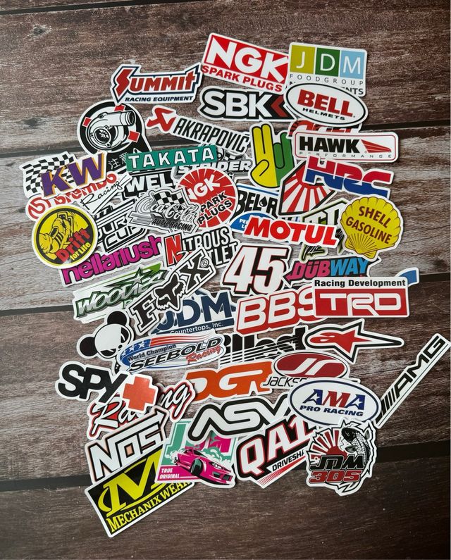 LOTE PEGATINAS RACING MOTOR COCHE MOTOS MULTIMARC