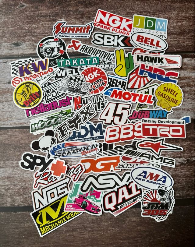 LOTE PEGATINAS RACING MOTOR COCHE MOTOS MULTIMARC