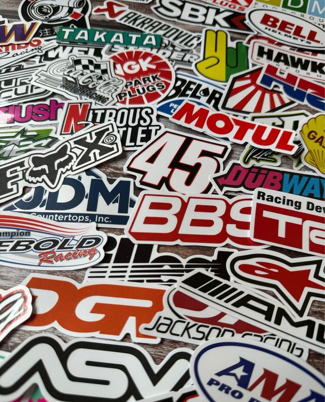 LOTE PEGATINAS RACING MOTOR COCHE MOTOS MULTIMARC
