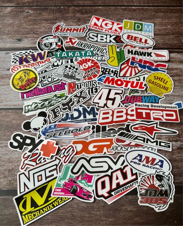 LOTE PEGATINAS RACING MOTOR COCHE MOTOS MULTIMARC