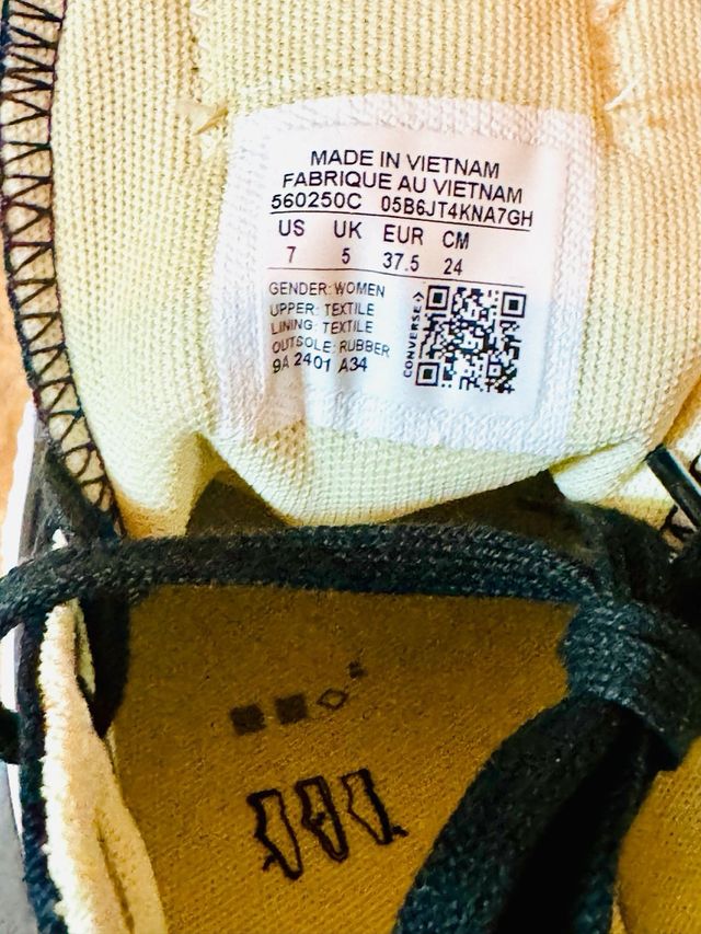 Converse plataforma negras talla 37,5 nuevas