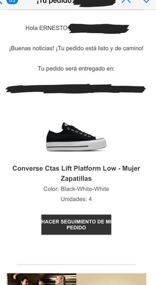 Converse plataforma negras talla 37,5 nuevas