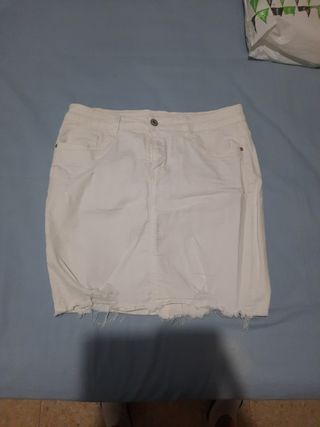 Falda vaquera blanca